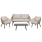 MFurn 4 seater rope wicker outdoor sofa set