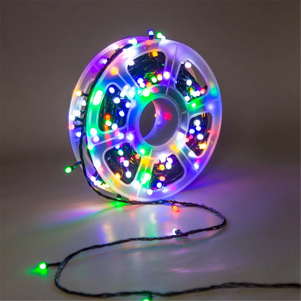 Christmas 50 M LED Strip Light with Flickering Colorful and Round Shape Lights