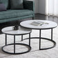 MFURN Round Nesting Table Set 2pc Sintered Top-Various Colours