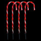 Christmas Candy Cane Pathway Lights Markers 4pc Set