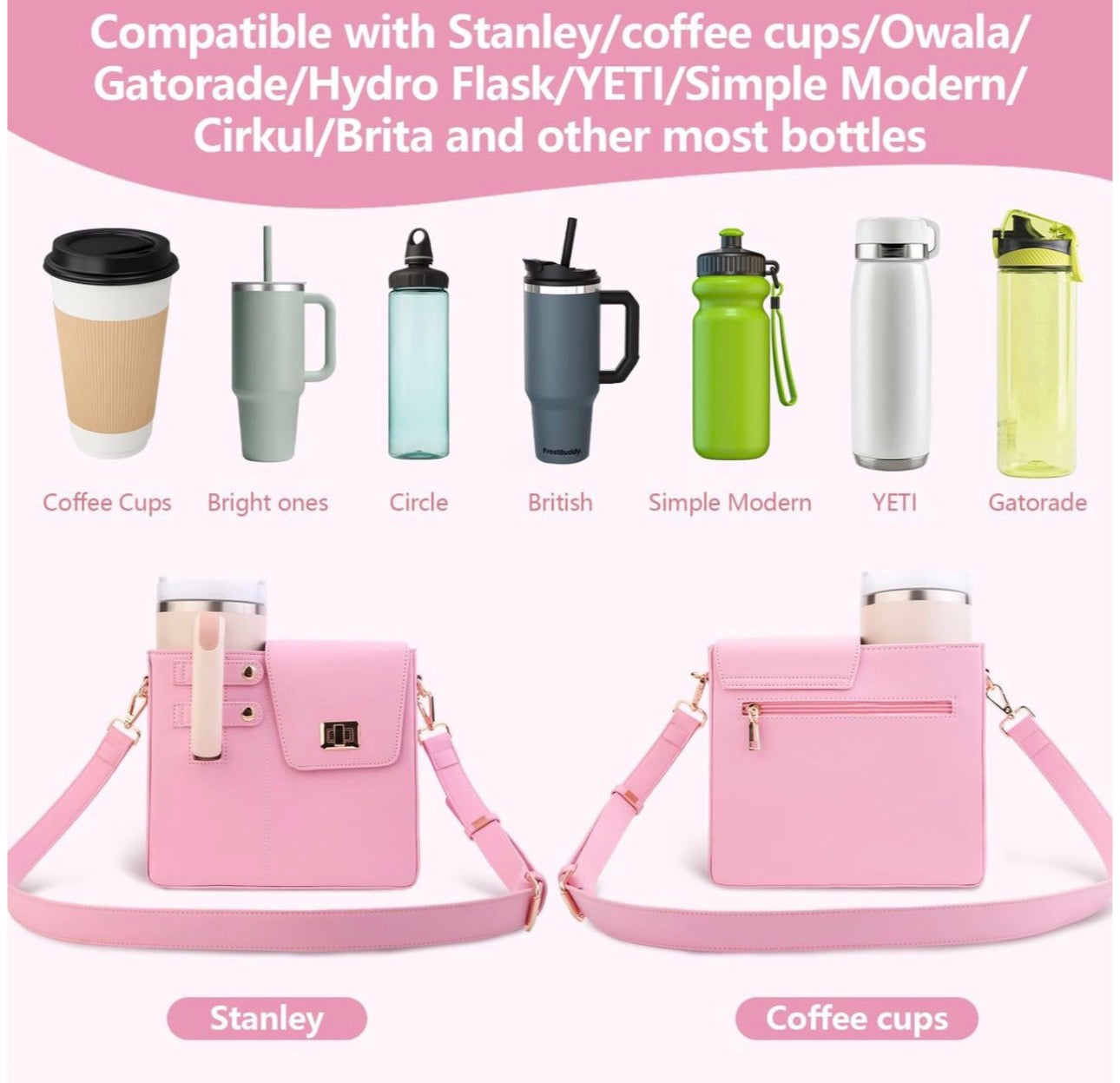 Crossbody Bag Including Generic Stanley Travel Mug