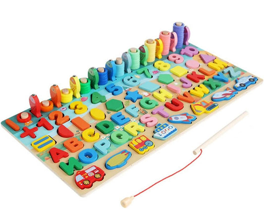 Kids Boys Girls Toddlers Children Multicolor Kids Shape Counting Game Fun Smooth Traffic Creative Cute Stacking Magnetic Fishing Game