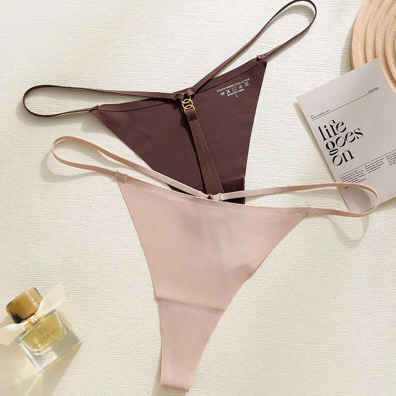 Ladies G-string Thongs Women Underwear Thong Seamless Panties Stretch T-back Tangas Low Rise 5pc Pack