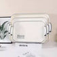 MHome Elegant Rectangular Tray Set 3PC – Melamine with Gold & Silver Trim
