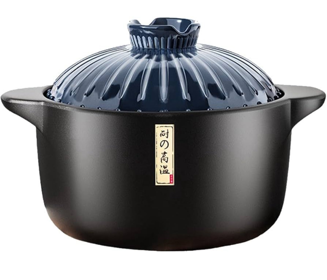 MHome  Ceramic Casserole, With Lid Ceramic Pot,Heat-Resistant Round Stew,Soup Pot-4L