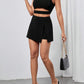 Ladies Sexy 2pc Women Clothing Set Women PETITE Cut Out Tank Top Split Hem Shorts - Various Colours