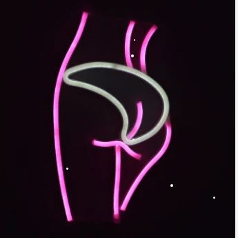 Lady’s LED Neon Silhouette Sign (Behind)