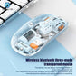 Transparent Magnetic Mouse Triple Mode 2.4G Bluetooth Compatible Wireless Rechargeable Suitable For PC Games And Office