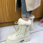 Women's Winter Ankle Boots, Velvet Padded Ankle Boots, Warm Thick Soles Cotton Ankle Boots, Short Ankle Boots, Non-Slip