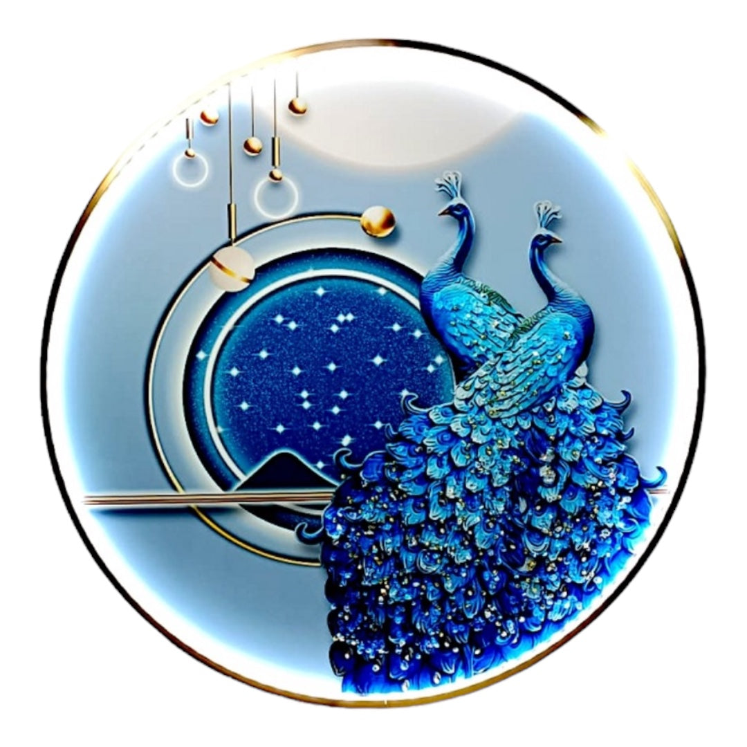 Peacock Round Decorative Painting - 60cm
