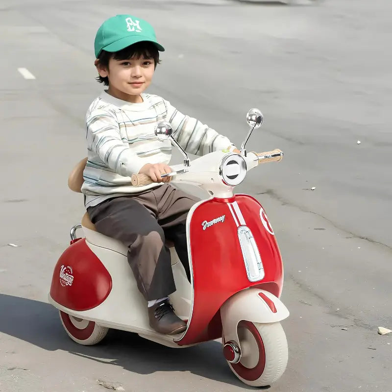 Kids Simulation Electric Motorbike | LED Headlight | Music & Stories | One-Button Start