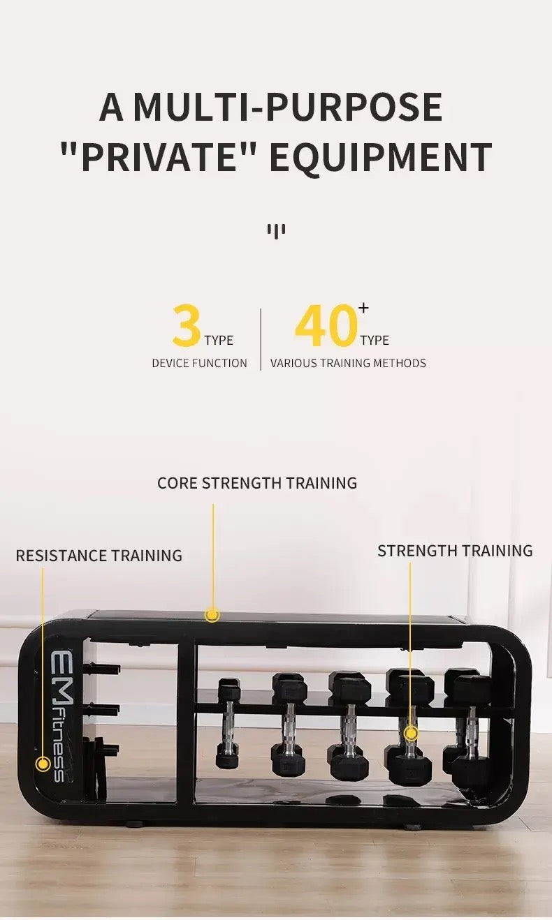 Multifunction Dumbbell Bench Fitness Chair Dumbbell Rack Core Training Equipment Fitness Storage Rack Pulling Rope Two-in-One-Preorder Sales Only