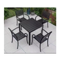 MFurn Outdoor Furniture Lounge Patio Dining Table And Chairs Set 5pc