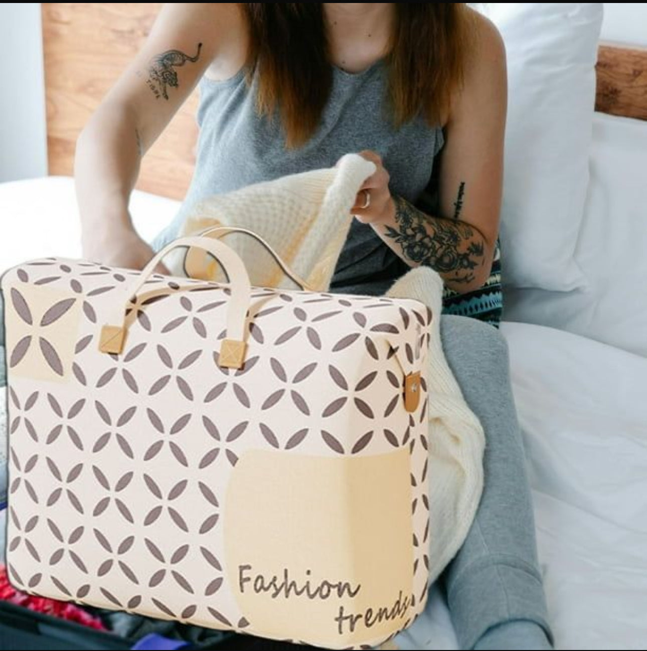 Mstore Storage Bag Quilt Clothes Non-woven Organiser