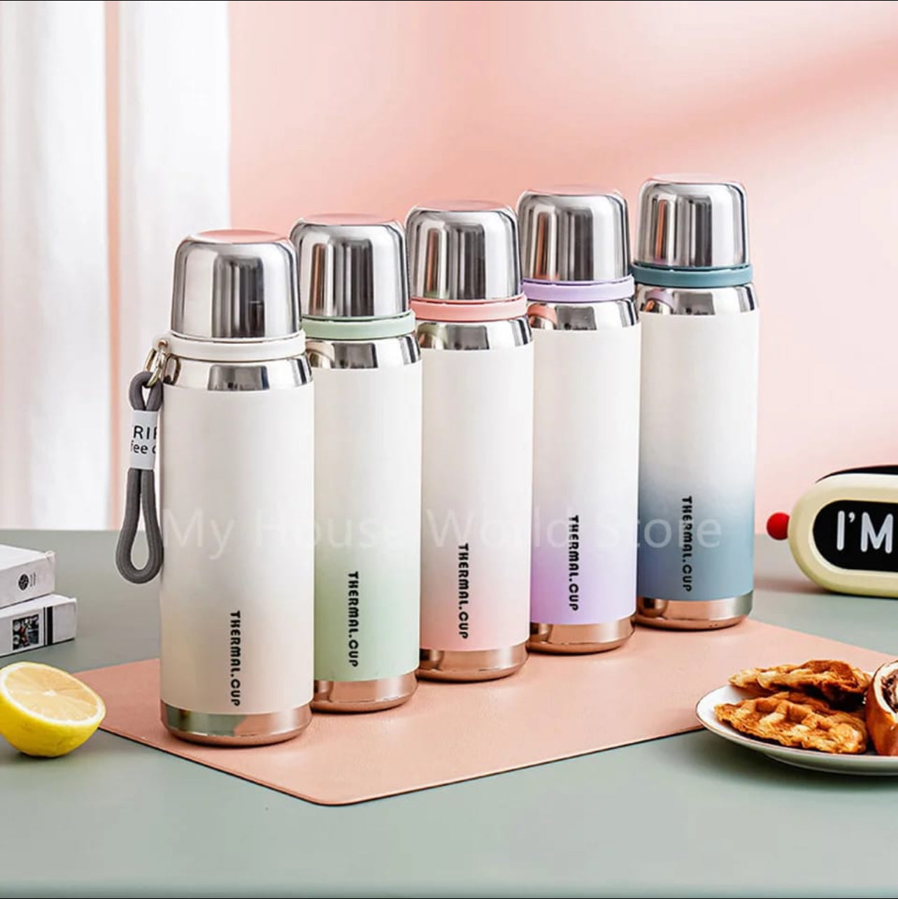 Insulated Vacuum Stainless Steel Thermos- 800ml Various Colours Available