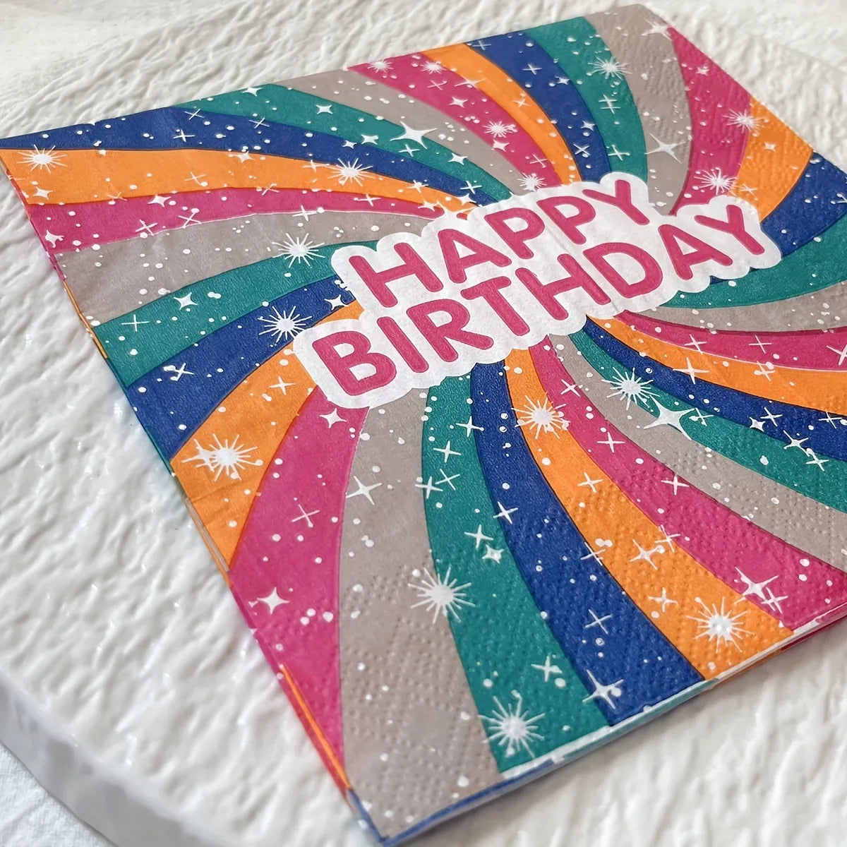 Happy Birthday Napkins - Various Options Available 20pc Pack