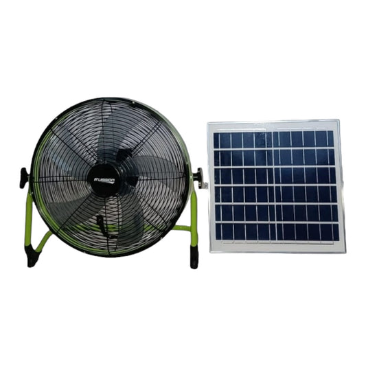 Stay Cool Anywhere: 14-inch Solar Rechargeable Fan