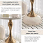 MFurn Small Round End Table – Modern Metal Pedestal Side Table for Living Spaces