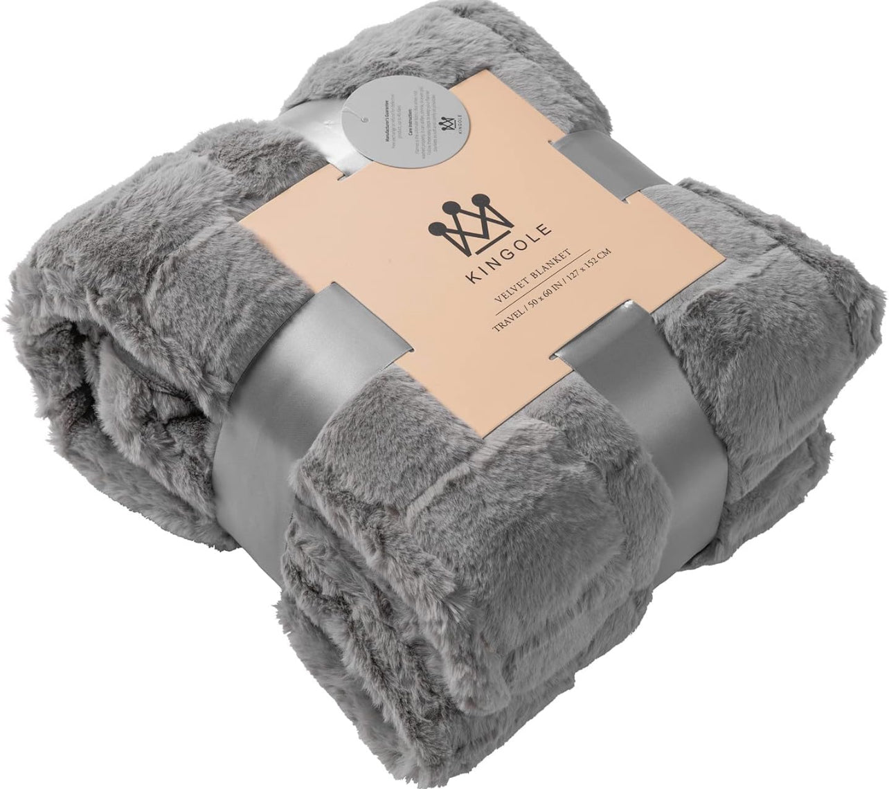 Kingole Faux Rabbit Fur Luxury Throw Blanket, Cozy Couch Sofa Bed Super Soft and Warm Plush Microfiber Fleece Queen - Various Colours Available