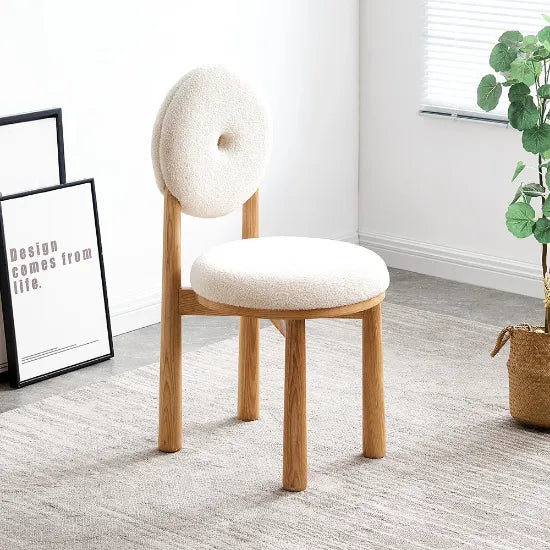 MFURN Donut Back Modern Dining Chair Available In Black or White Colour Options