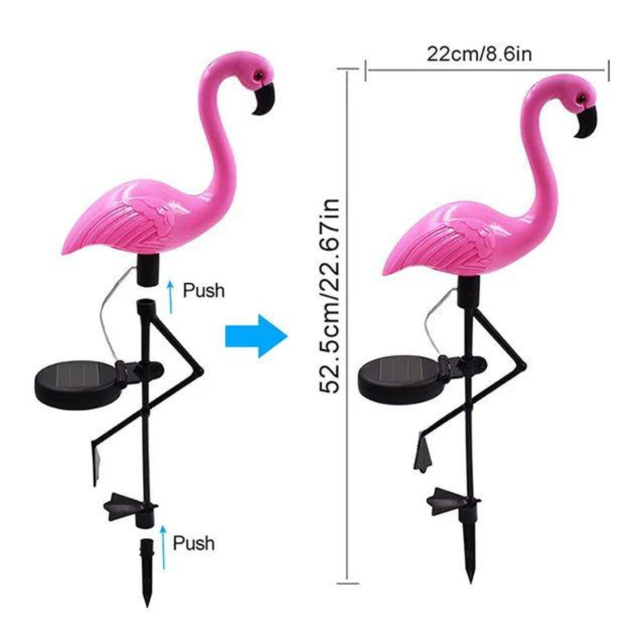 Flamingo Statue Solar Garden Light
