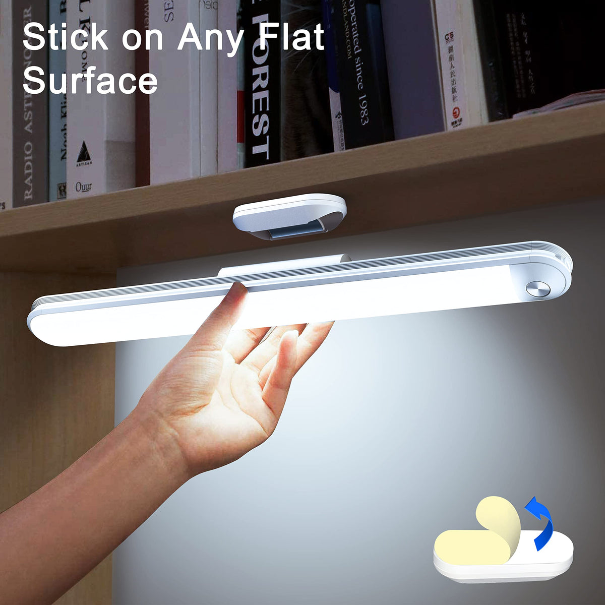 MTech Bunk Bed Lights Dimmable Touch Light Bar Adjustable Color Temperature, Wireless Stick on Lighting for Kids, Wall Reading, Headboard Lamp, Bedroom, Closet, Under Cabinet, 42cmLED Rechargeable