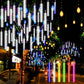 Christmas LED Meteor Shower Rain Lights 80cm 8 Tubes SMD LEDs IP65 Waterproof Rain Lights Outdoor Icicle Snow String Lights for Outdoor Wedding Garden Tree Home Decor, cool white