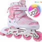 Adjustable Inline Skates Roller Blades w/Flashing Wheels Teens/Kids