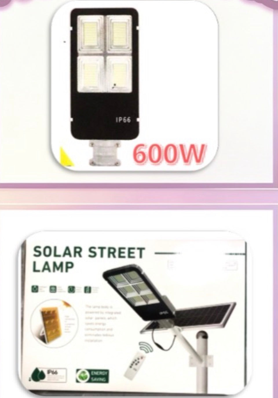 MHome Smart Solar Street Light 600w with Mounting Pole