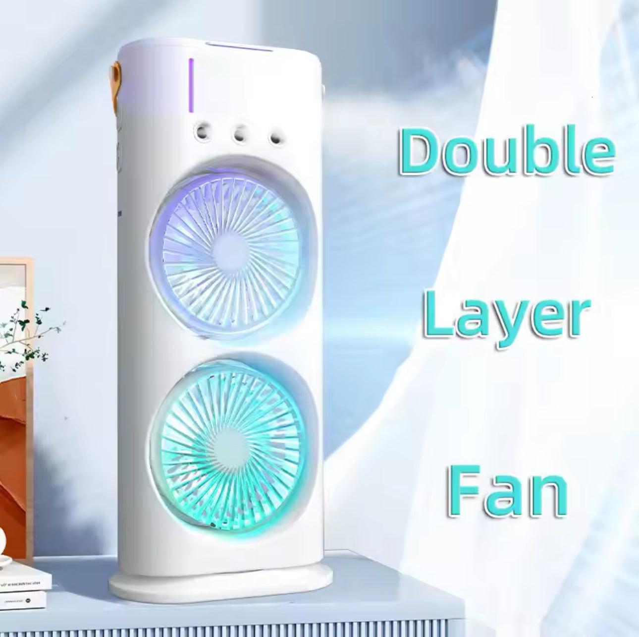 Double-Ended Spray Fan USB Rechargeable 2000mAh