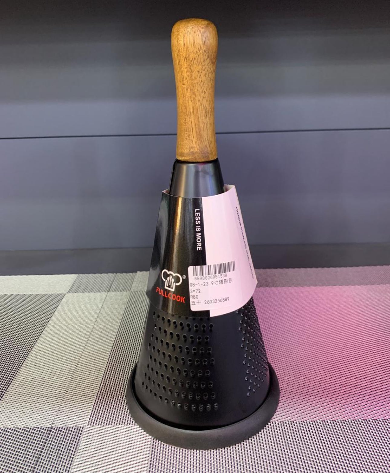 MHome Grater 28Cm Tower Stainless Steel With Wooden Handle