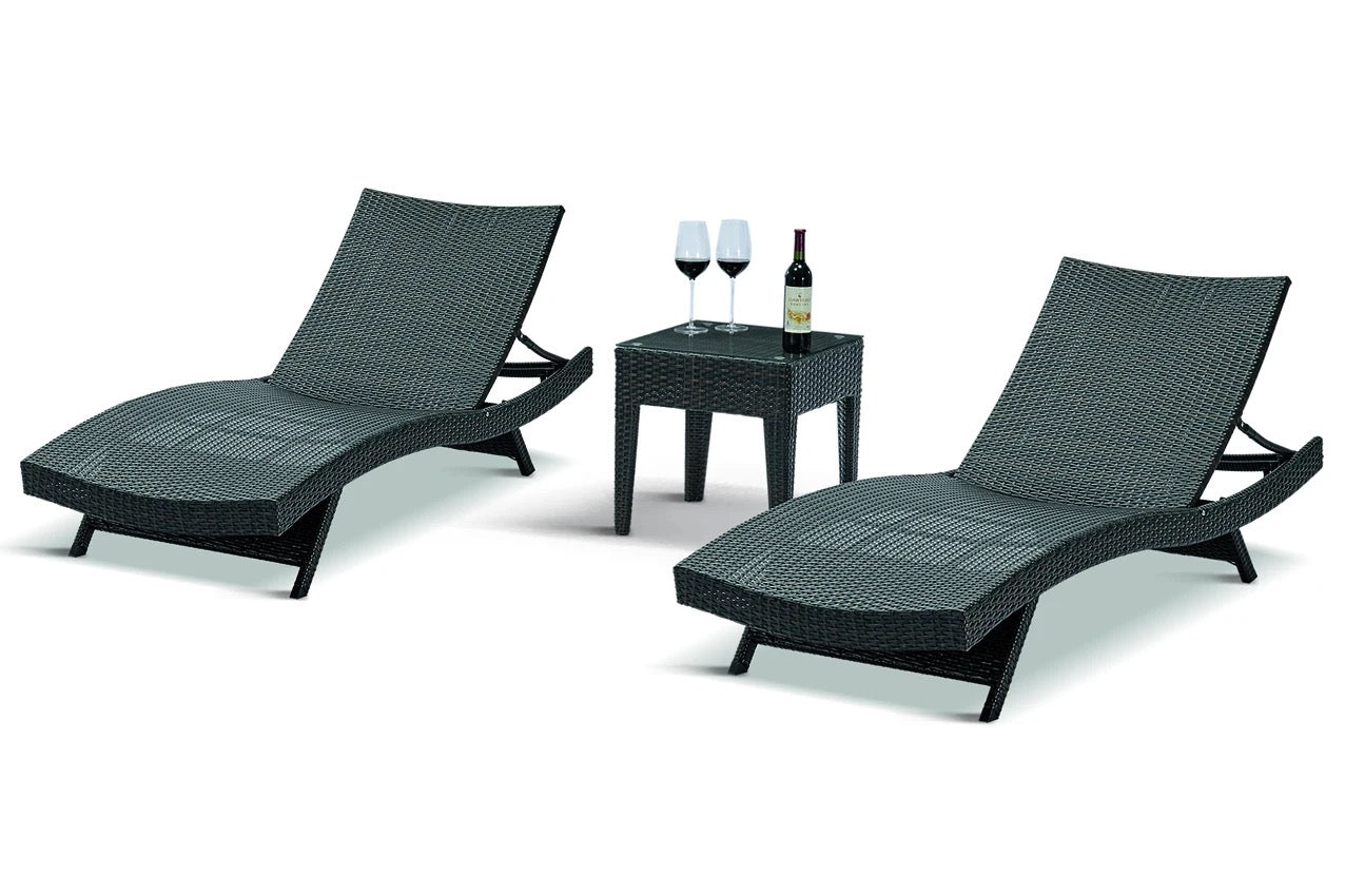 Modern Poolside Wicker Lounger