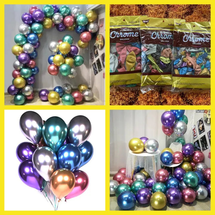 Chrome Metallic Balloons Latex Helium Balloon for Birthday Wedding Christmas Kids' Party Decor 12inch -50pc 

5
(13)
Product