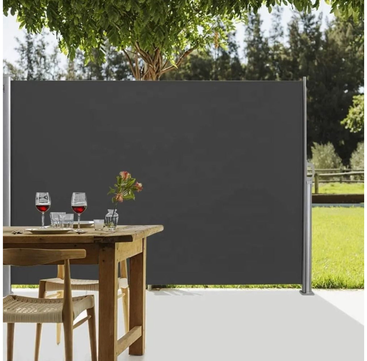 MHome Retractable Wind & Privacy Single Sided Screen-Available In 3 Colour Options