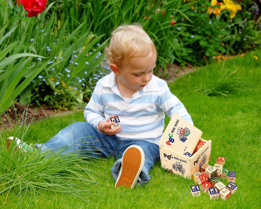 Education Wooden ABC Blocks 48pc Set