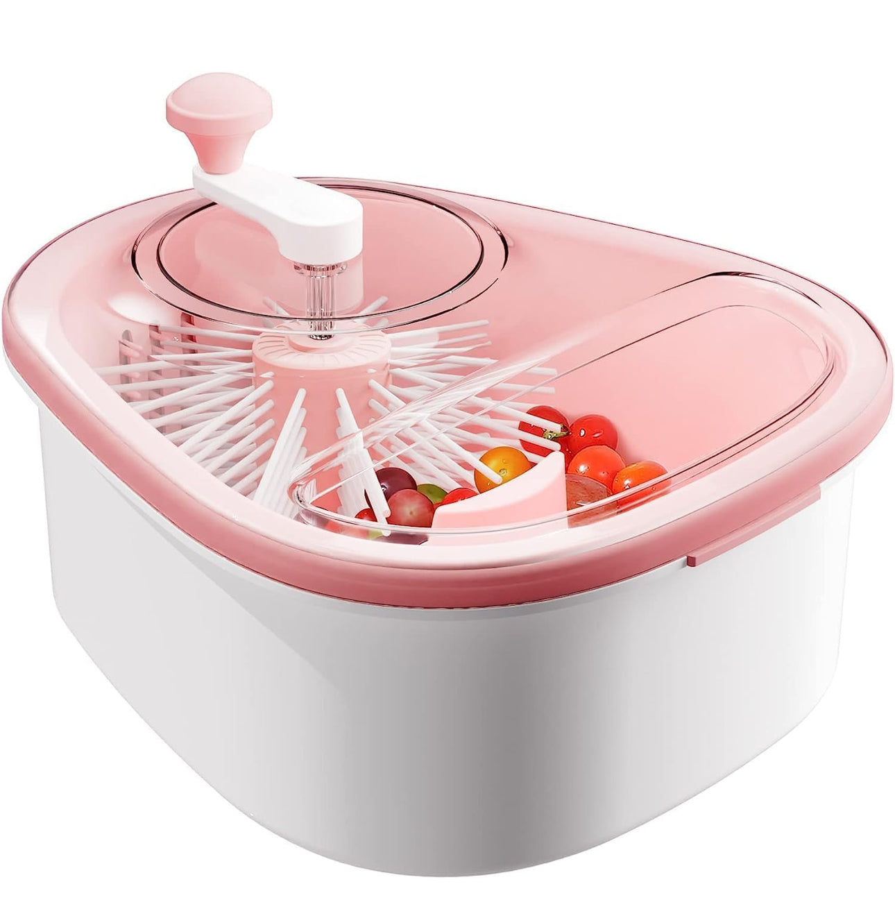 Generic
Joice Loop Fruit Cleaner Large Fruit Washer Spinner with Urinal, Cap, Softener, Spinner Arm and Self-Drain System, for Cleaning Fruits and Vegetables with Full Sided Rotating Cleaning Brush