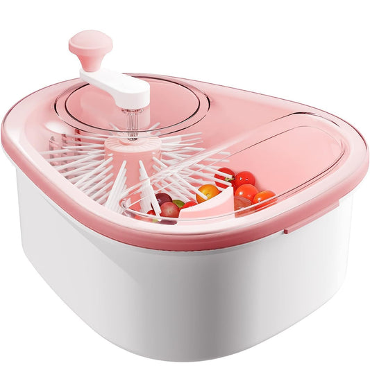 Generic
Joice Loop Fruit Cleaner Large Fruit Washer Spinner with Urinal, Cap, Softener, Spinner Arm and Self-Drain System, for Cleaning Fruits and Vegetables with Full Sided Rotating Cleaning Brush