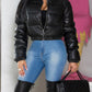 Ladies Faux Short Puffer Jacket