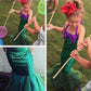 Kid Ariel Child Little Mermaid Set Girl Princess Dress Party Halloween Costume