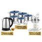 Ultimate Kitchen Essentials Combo (Fussion 1.8L Stainless Steel Kettle + Condere 14-Piece Cookware Set + Smart Ceramic Heating Mug Set)