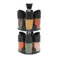 MHome Spice Rack with 12 Spice Jars – Stainless Steel Stand, Adjustable Salt & Pepper Shakers