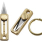 Mini Keychain Knife Sharp Brass Knife Retractable Small Pocket Cutting Tool