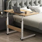 MFurn Portable Laptop Table with Adjustable Height & Wheels – Wooden Rolling Desk
