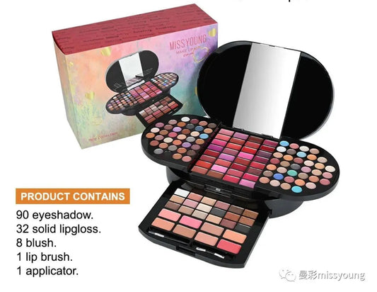 Miss Young Women Gift Sets 90 Colors Eye Shadow Factory Wholesale Private Label Cosmetic Ladies Makeup