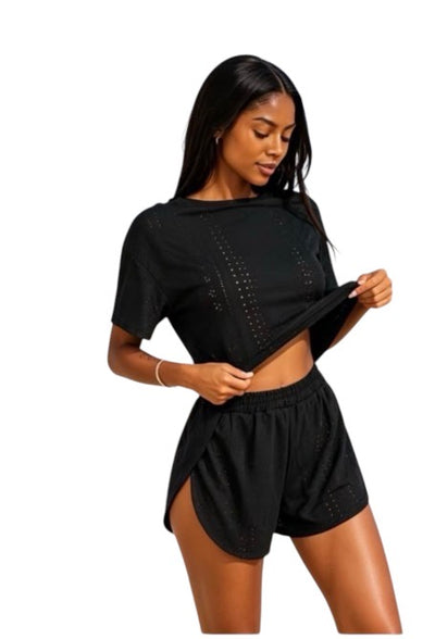 Ladies Summer Outfits for Women,Womens Loungewear Set,Ladies Nightgowns Set,Women Casual Solid Crewneck Short Sleeve Blouse Fashion Short Pants Pajamas