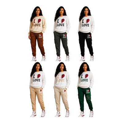 Ladies Trendy 2pc Track Suits-Various Colours