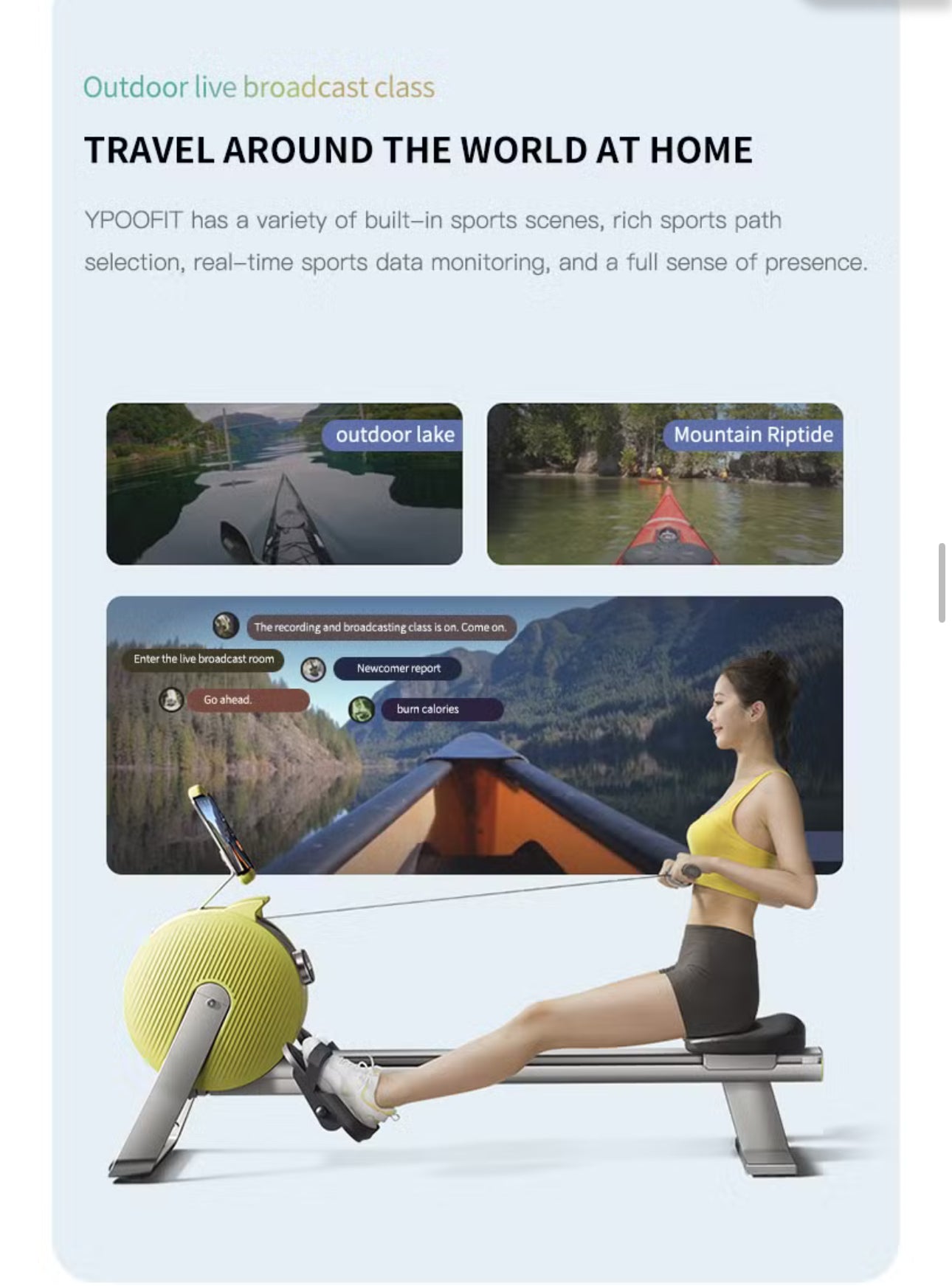 Pro-Sportz V3 Home Use Fitness Equipment Popular Cardio Exercise Machine Self Generating Rowing Machine