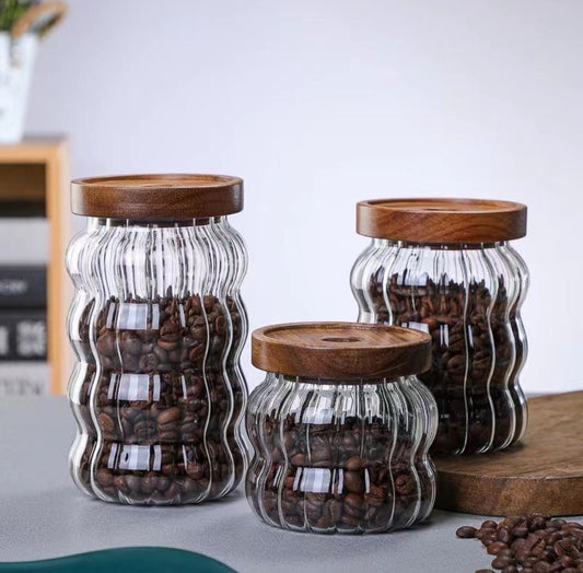 Mason Jars for Pantry Glass Storage With Airtight Lids 3pc