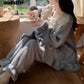 Ladies Coral Fleece Pyjamas  Autumn/Winter Thick Padded Warm Sweet Lace Suit Winter-Various Colours