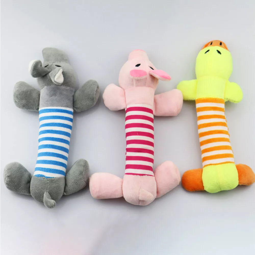 Cute Pet Dog Chew Toy  Squeaky Soft Plush Play Sound Puppy Teeth Toys